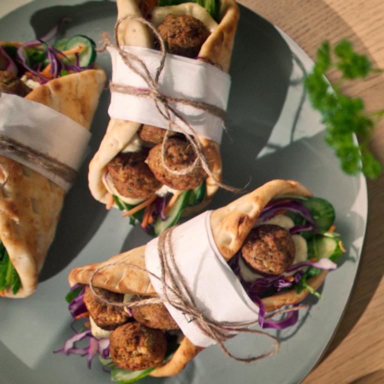 Vegan Falafel Pita's Vegan Falafel Pita's